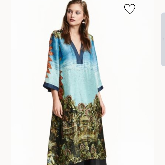 H&M Conscious Collection Patterned Silk Tunic - Picture 2 of 4